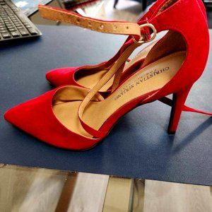 Christian Siriano for Payless red strappy heels